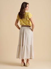 Brakeburn Cream Stripe Paper Bag Skirt - Image 5 of 6