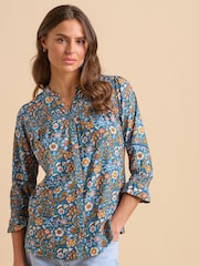 Brakeburn Blue Secret Garden Blouse - Image 1 of 6