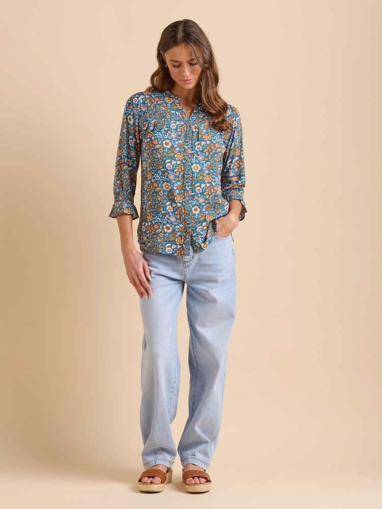 Brakeburn Blue Secret Garden Blouse - Image 2 of 6