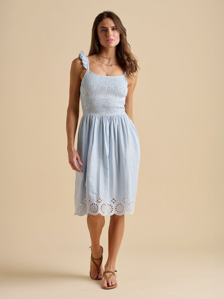 Brakeburn 100% Cotton Fossil Knee Length Dress - Image 5 of 6