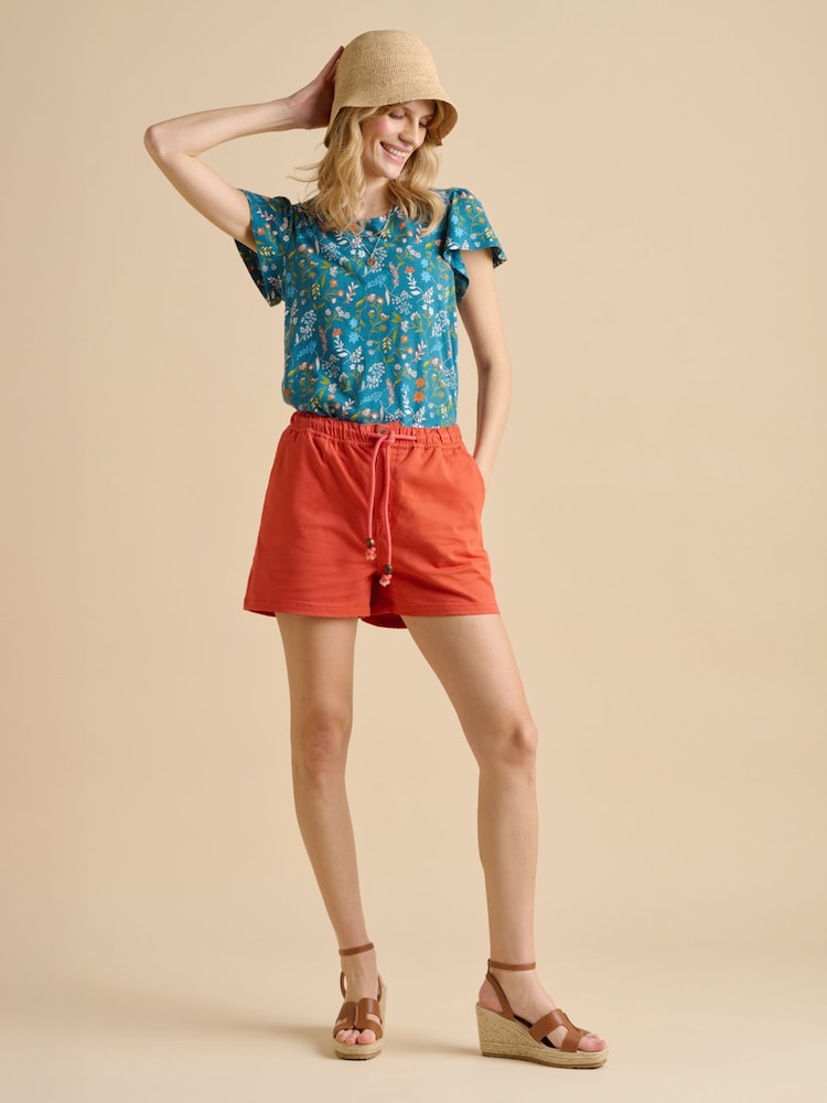 Brakeburn Blue Shoreline Meadow Jersey 100% Cotton T-Shirt - Image 4 of 5