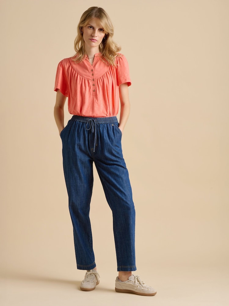 Brakeburn Red Nina Jersey 100% Cotton Blouse - Image 1 of 5 Brakeburn Red Nina Jersey 100% Cotton Blouse - Image 1 of 5