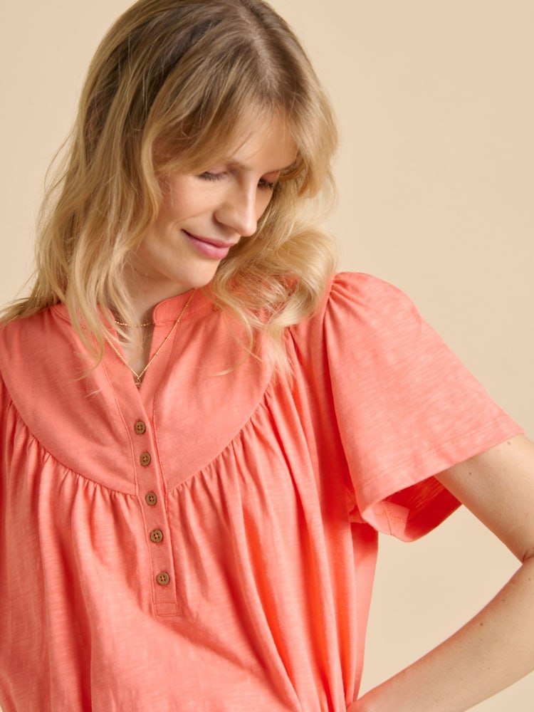 Brakeburn Red Nina Jersey 100% Cotton Blouse - Image 5 of 5