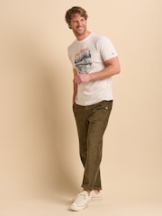 Brakeburn Natural cream Seagul 100% Cotton T-Shirt - Image 6 of 6