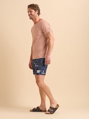 Brakeburn 100% Cotton Rust Stripe T-Shirt - Image 3 of 6