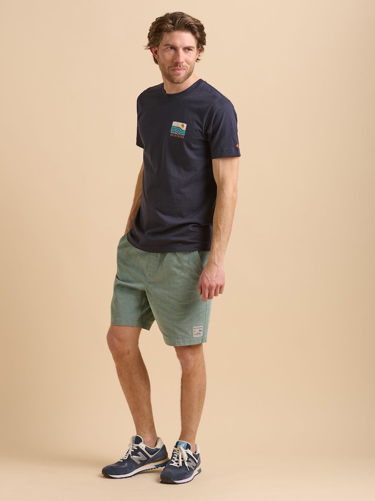 Brakeburn Blue 100% Cotton T-Shirt - Image 5 of 5