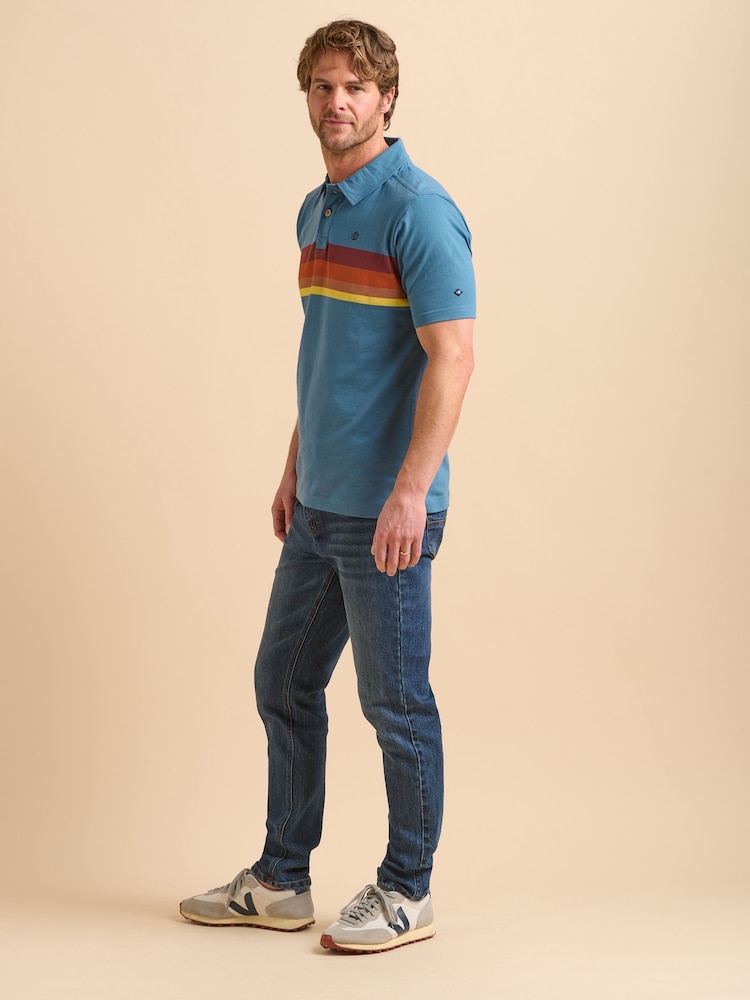Brakeburn 100% Cotton Retro у смужку сорочки поло - Image 4 of 6