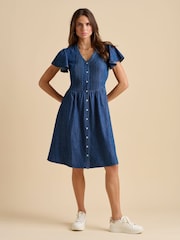 Brakeburn Blue Sandsfoot Knee Length Dress - Image 1 of 6