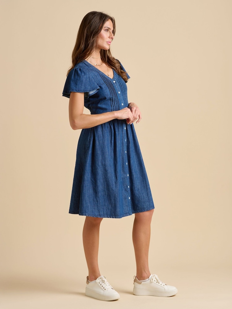 Brakeburn Blue Sandsfoot Knee Length Dress - Image 3 of 6
