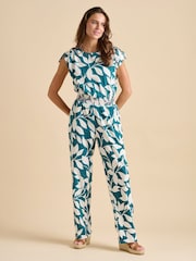 Brakeburn Blue Woodland Leaves T-Shirt - Image 1 of 6