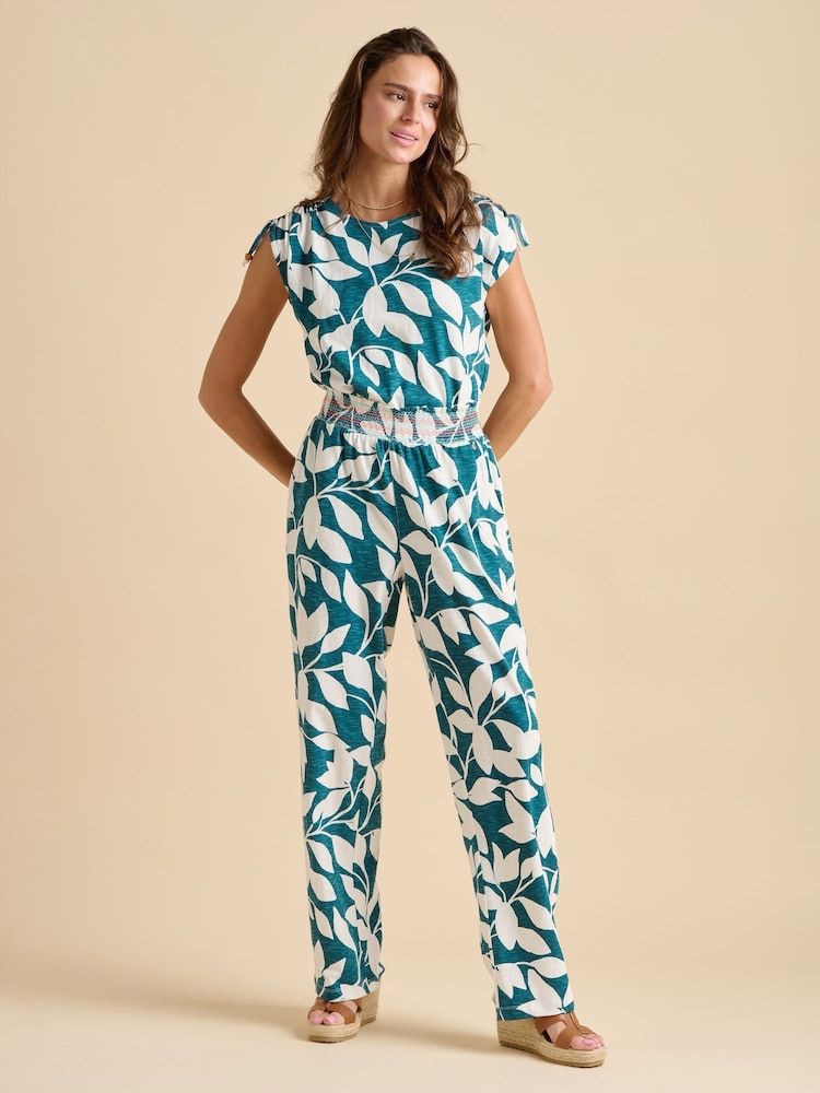 Brakeburn Blue Woodland Leaves T-Shirt - Image 1 of 6