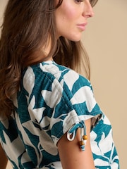 Brakeburn Blue Woodland Leaves T-Shirt - Image 3 of 6