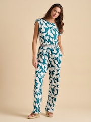 Brakeburn Blue Woodland Leaves T-Shirt - Image 5 of 6
