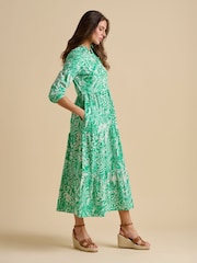Brakeburn 100% Cotton Wildflower Maxi Dress - Image 4 of 5