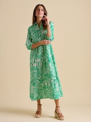 Brakeburn 100% Cotton Wildflower Maxi Dress - Image 5 of 5
