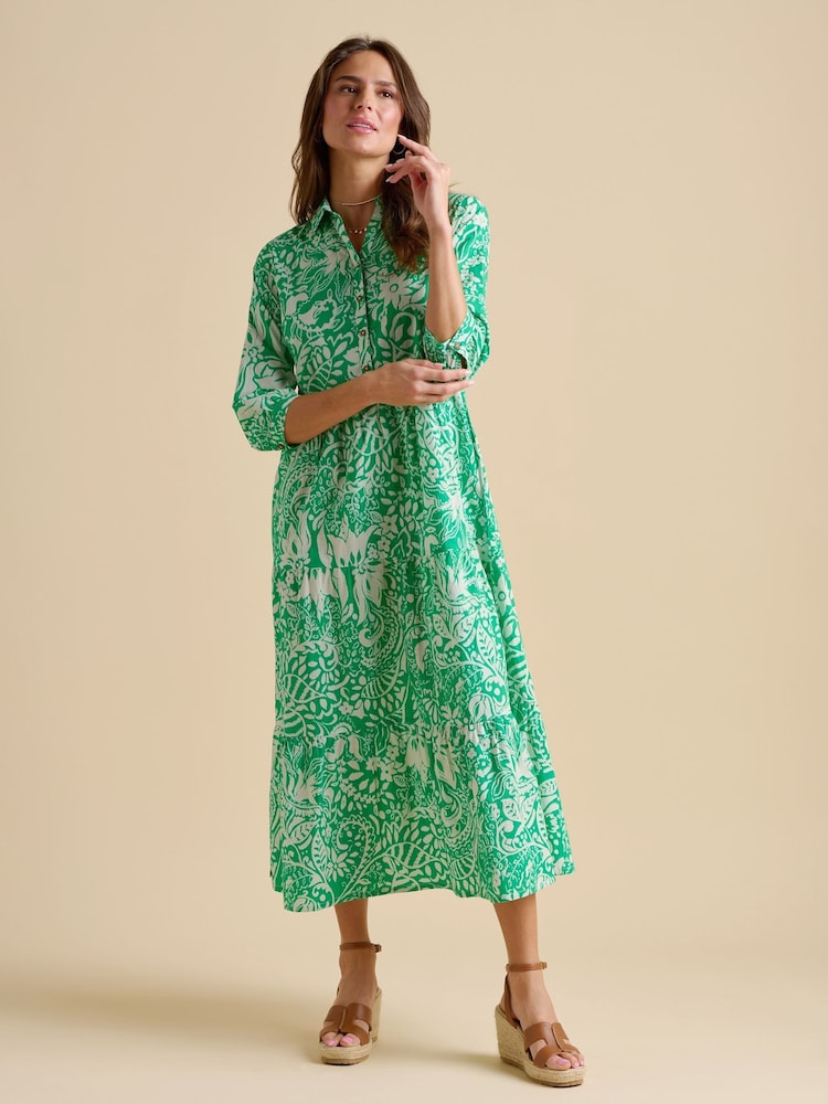 Brakeburn 100% Cotton Wildflower Maxi Dress - Image 5 of 5