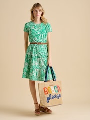 Brakeburn Green Wildflower Knee Length Dress - Image 1 of 5