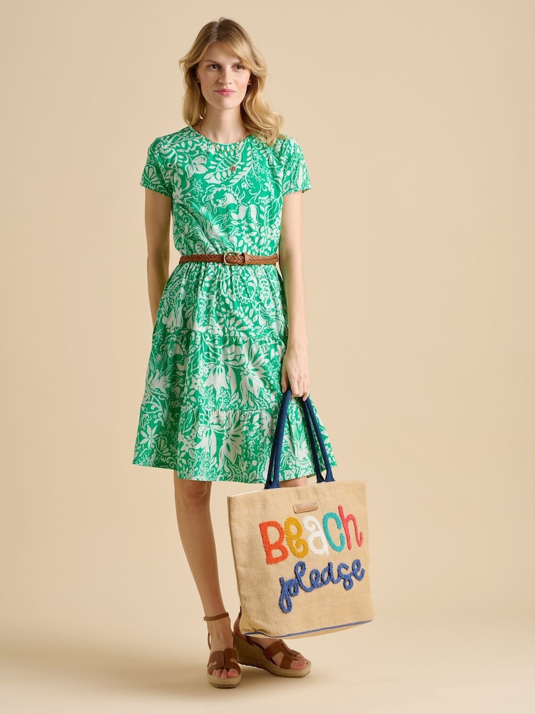 Brakeburn Green Wildflower Knee Length Dress - Image 1 of 5