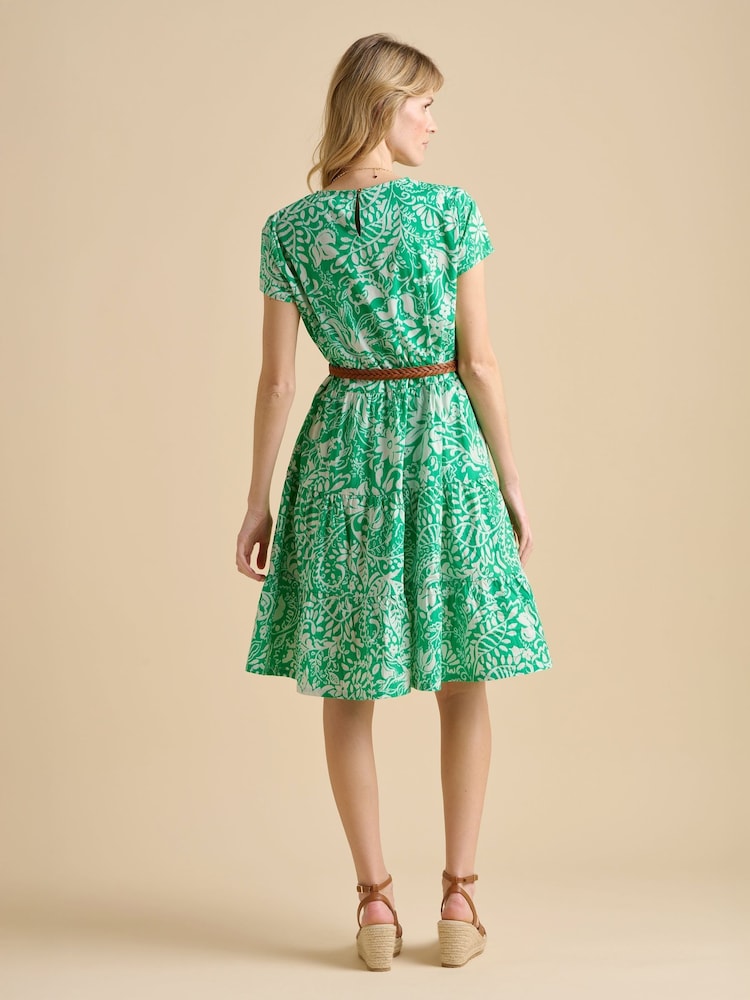 Brakeburn Green Wildflower Knee Length Dress - Image 2 of 5