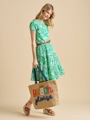 Brakeburn Green Wildflower Knee Length Dress - Image 3 of 5