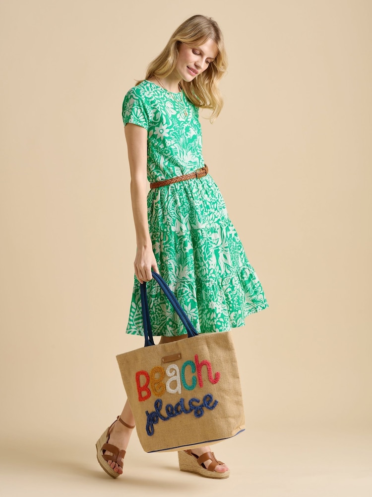 Brakeburn Green Wildflower Knee Length Dress - Image 3 of 5