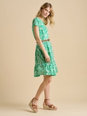 Brakeburn Green Wildflower Knee Length Dress - Image 4 of 5