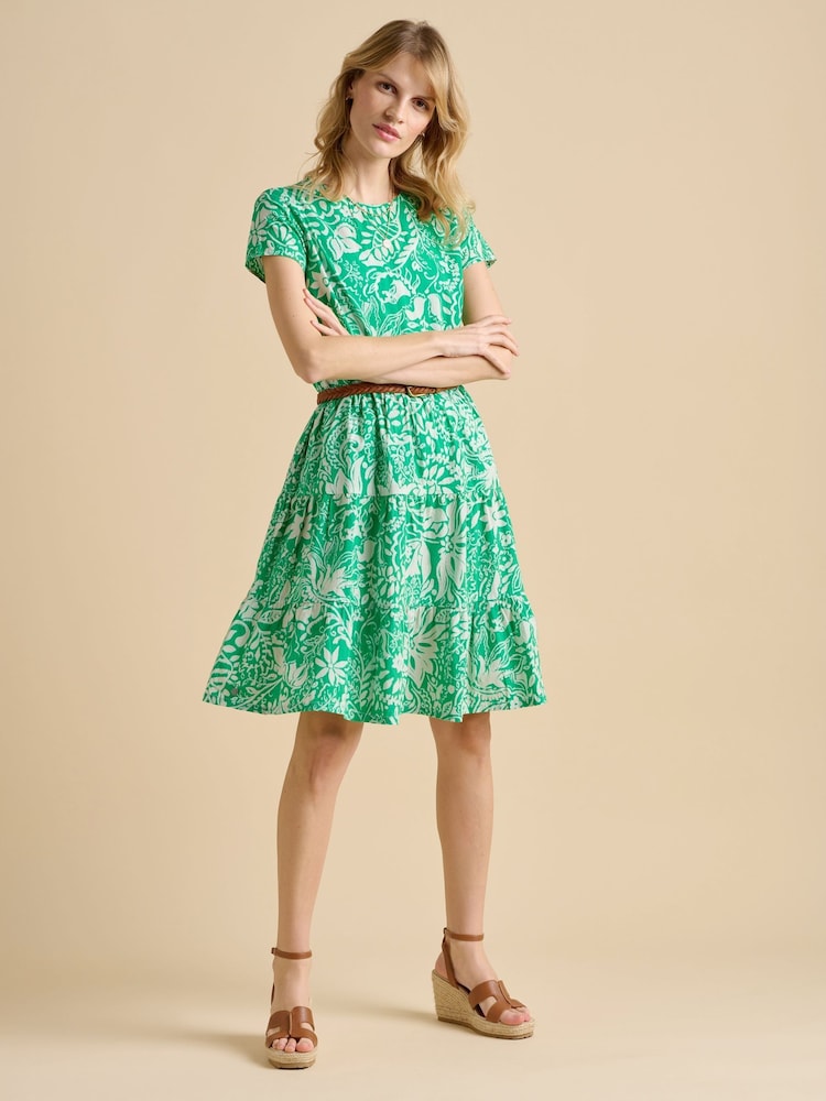 Brakeburn Green Wildflower Knee Length Dress - Image 5 of 5