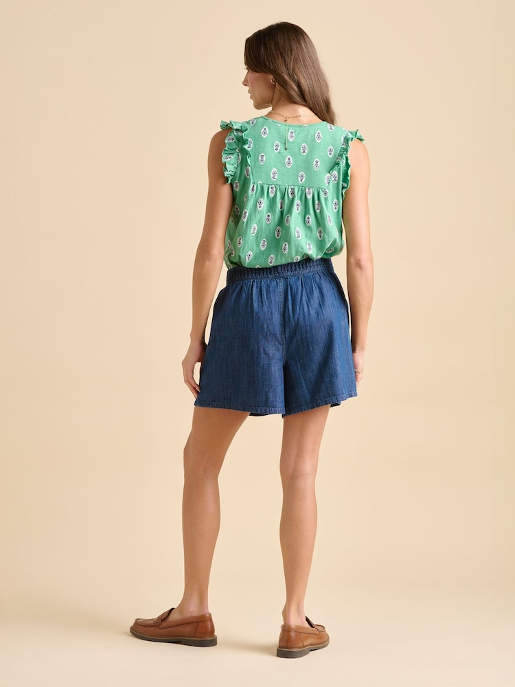 Brakeburn Green Wood Block Floral Vest - Image 2 of 6