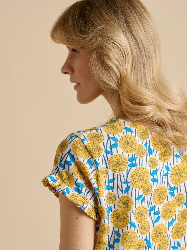 Brakeburn Yellow Parasol 100% Cotton T-Shirt - Image 5 of 5