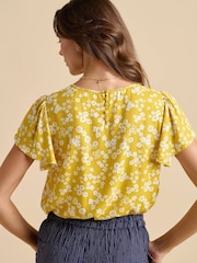Brakeburn Yellow Summer Ditsy Blouse - Image 4 of 6
