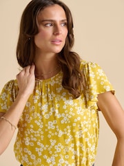 Brakeburn Yellow Summer Ditsy Blouse - Image 6 of 6