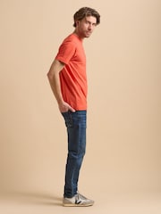 Brakeburn Orange 100% Cotton Sunset T-Shirt - Image 3 of 5