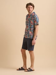 Brakeburn Blue 100% Cotton Lobster Resort Shirt - Image 4 of 6