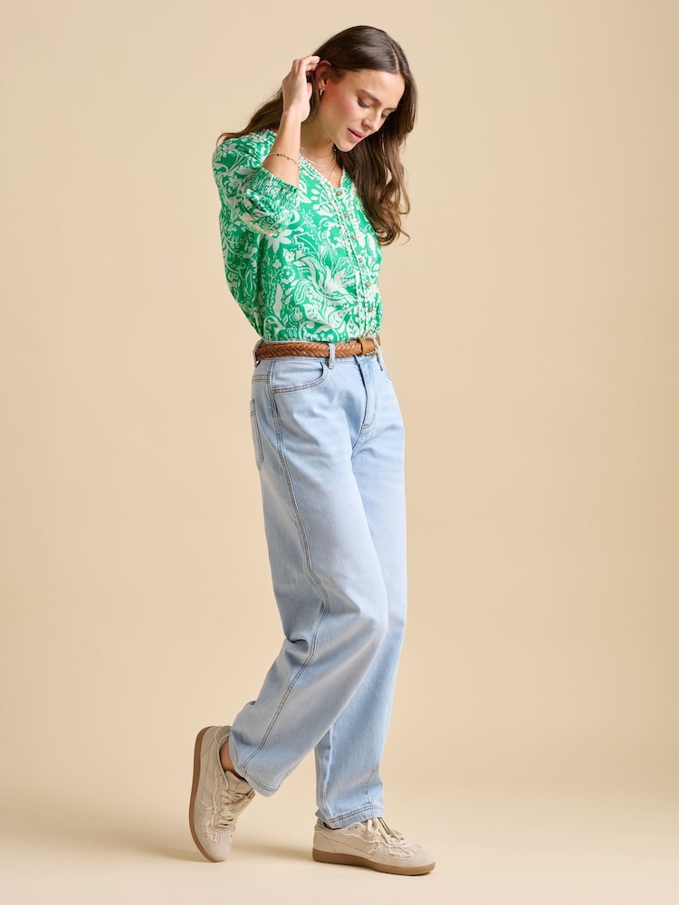 Brakeburn Green Wildflower Blouse - Image 2 of 5 Brakeburn Green Wildflower Blouse - Image 2 of 5