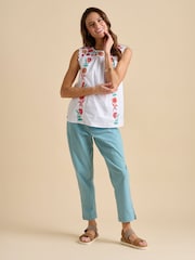 Brakeburn Cream Resort Sleeveless Blouse - Image 3 of 5