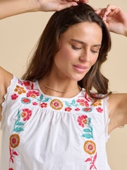 Brakeburn Cream Resort Sleeveless Blouse - Image 5 of 5