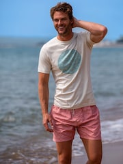 Brakeburn Natural Suede Seagul 100% Cotton T-Shirt - Image 1 of 6