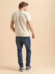 Brakeburn Natural Suede Seagul 100% Cotton T-Shirt - Image 3 of 6