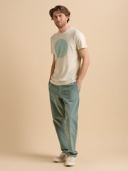 Brakeburn Natural Suede Seagul 100% Cotton T-Shirt - Image 6 of 6
