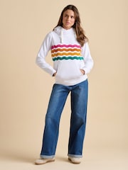 Brakeburn Cream Retro Wave Elise Hoodie - Image 1 of 5