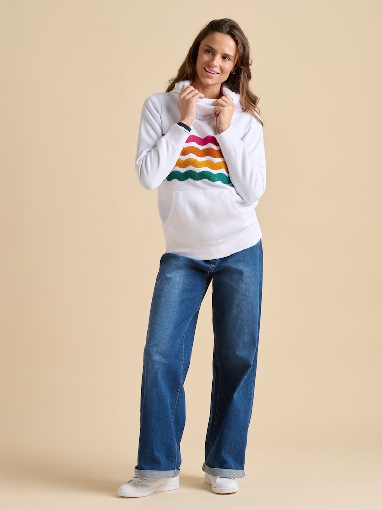 Brakeburn Cream Retro Wave Elise Hoodie - Image 2 of 5