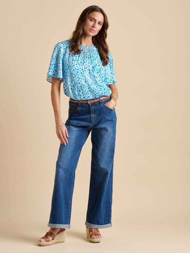 Brakeburn Blue Sea Glitter Blouse - Image 5 of 5 Brakeburn Blue Sea Glitter Blouse - Image 5 of 5