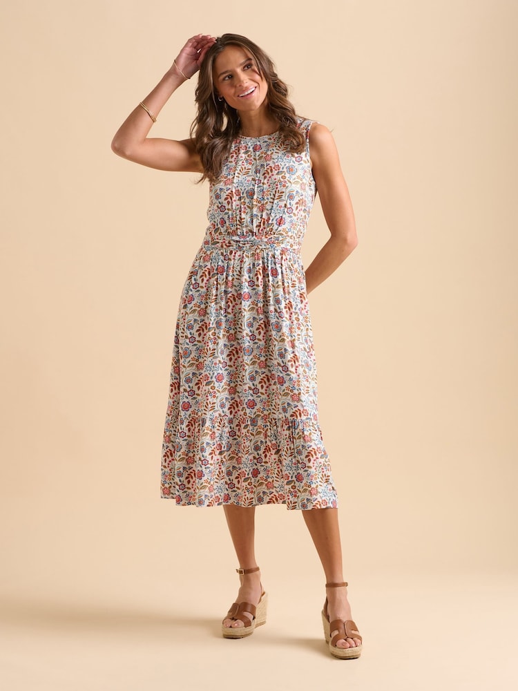 Brakeburn Cream Secret Garden Midi Dress - Image 2 of 6