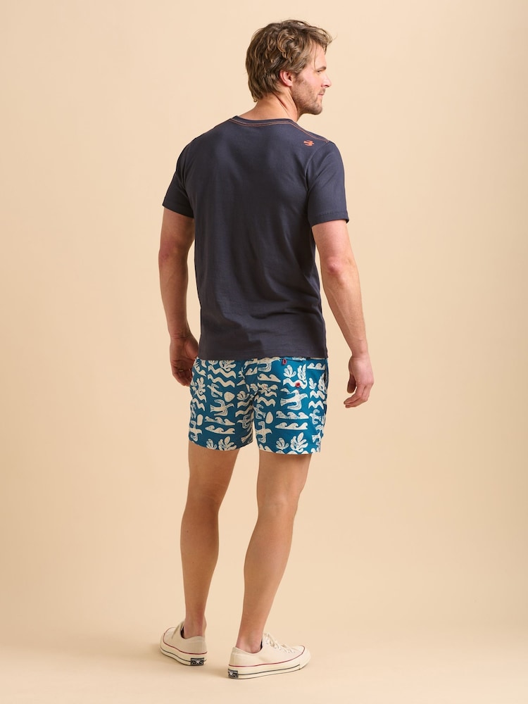 Brakeburn Navy Blue Painted Peleton T-Shirt - Image 2 of 5