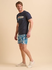 Brakeburn Navy Blue Painted Peleton T-Shirt - Image 3 of 5