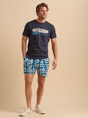 Brakeburn Navy Blue Painted Peleton T-Shirt - Image 5 of 5