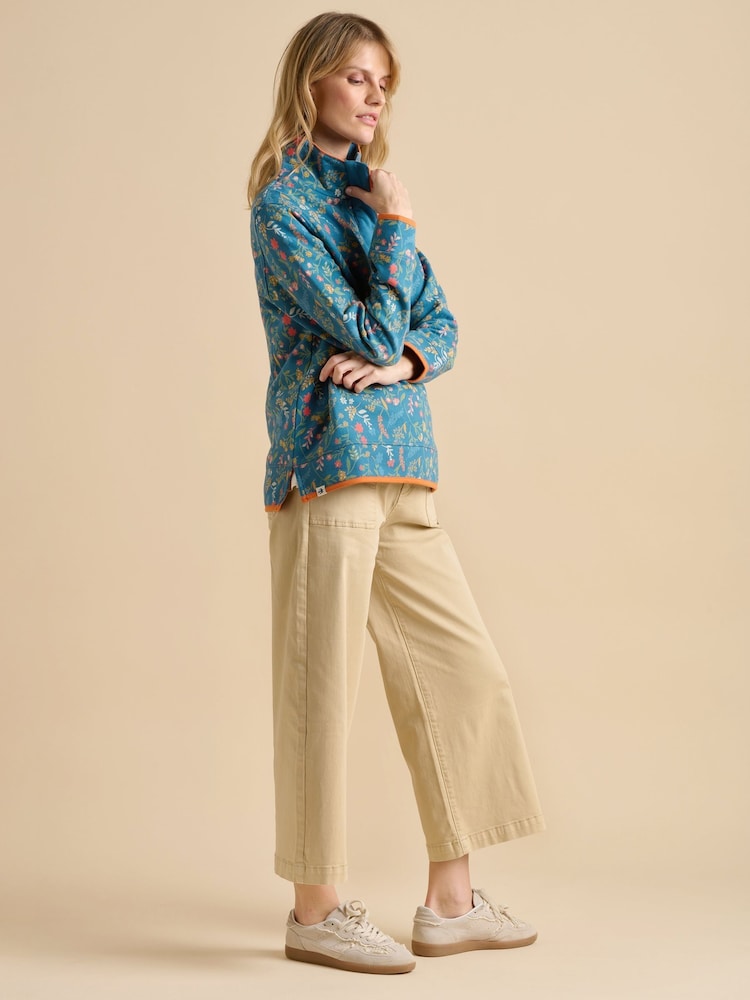 Brakeburn Teal Shoreline Meadow Quarter Zip Sweatshirt - Image 5 of 6