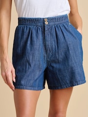 Brakeburn Blue 100% Cotton Denim Beach Shorts - Image 3 of 5