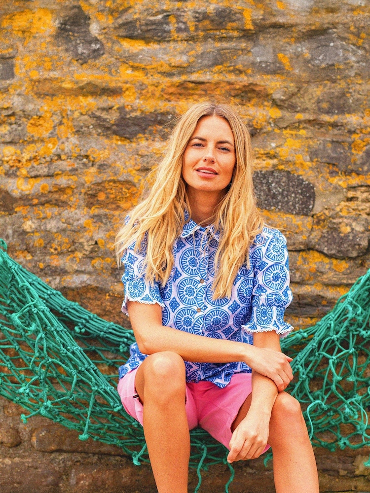Brakeburn Blue Marine 100% Cotton Blouse - Image 1 of 6