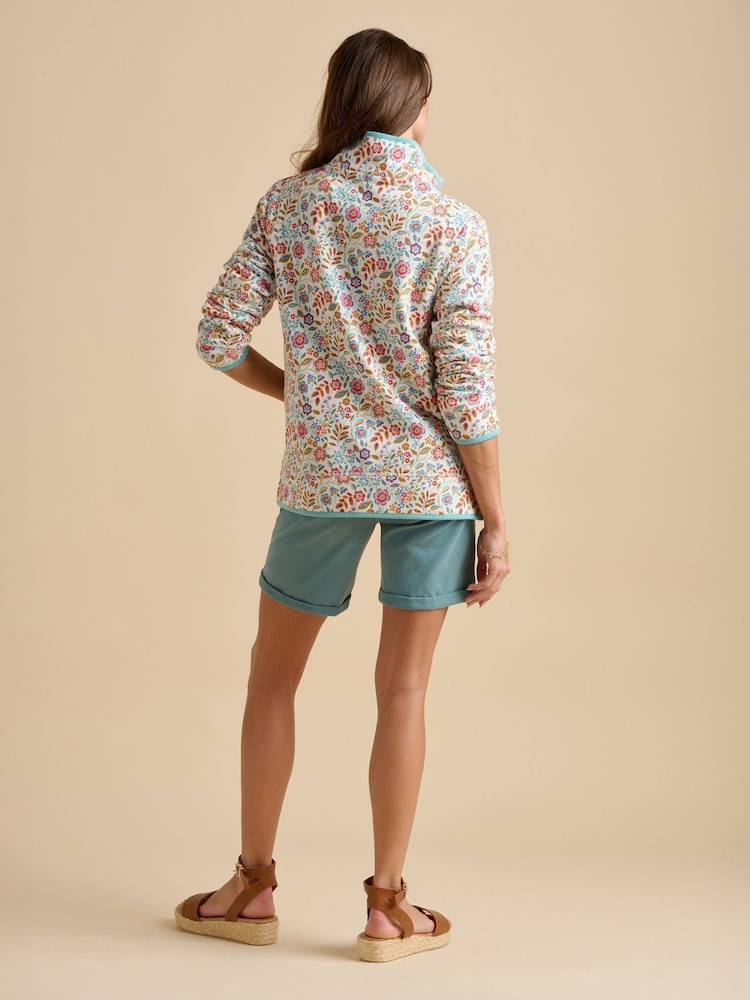 Brakeburn Cream Shoreline Meadow Quarter Zip Sweatshirt - Image 3 of 5